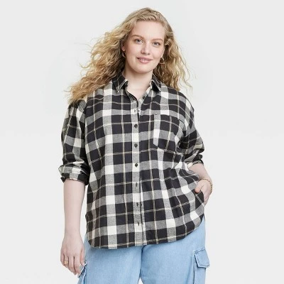 Universal Thread Women's Oversized Flannel Button-Down Shirt 5 Universal Thread Women's Oversized Flannel Button-Down Shirt - Image 3