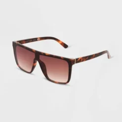Universal Thread Women's Shiny Plastic Shield Sunglasses